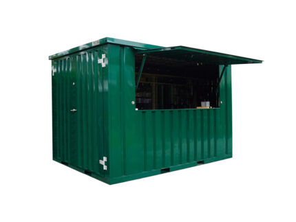 Abnehmbarer Stangenbehälter 3 × 2 Meter Grün RAL 6016