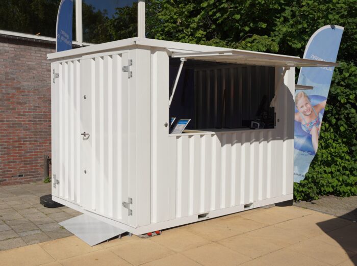 Abnehmbarer Stangenbehälter 4 × 2 m weißer RAL 9016 – Bild 5