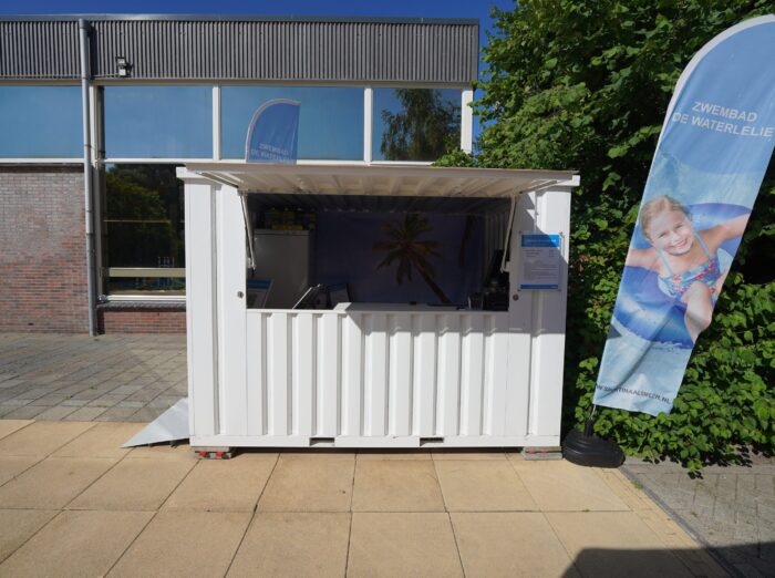 Abnehmbarer Stangenbehälter 4 × 2 m weißer RAL 9016 – Bild 2
