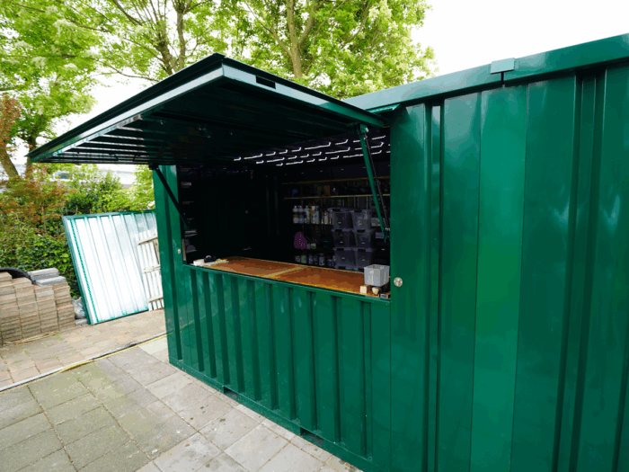 Abnehmbarer Stangenbehälter 3 × 2 Meter Grün RAL 6016 – Bild 2