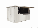 Abnehmbarer Stangenbehälter 4 × 2 m weißer RAL 9016